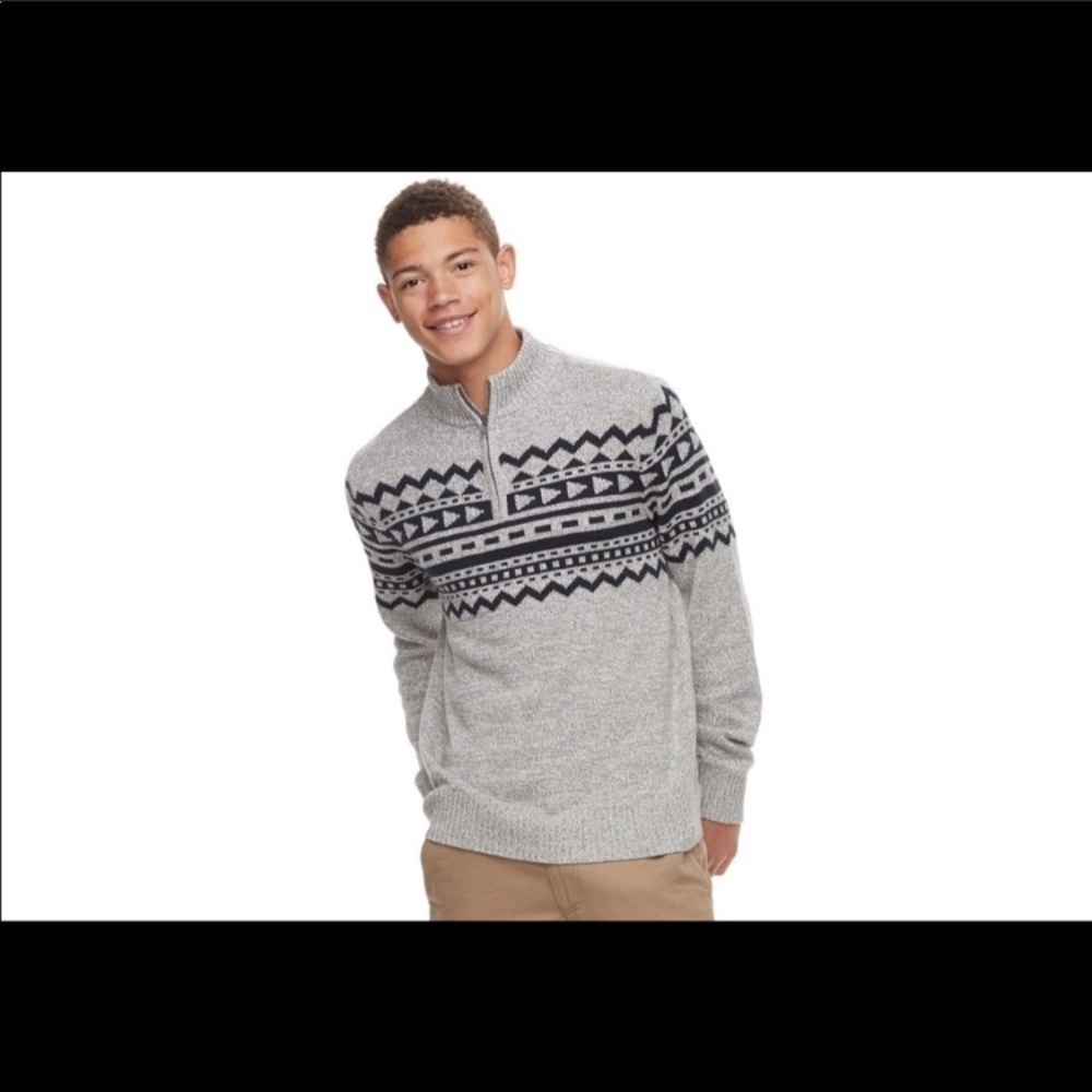 Men's Urban Pipeline‎ Geo-Pattern 1/4 -Zip sweater